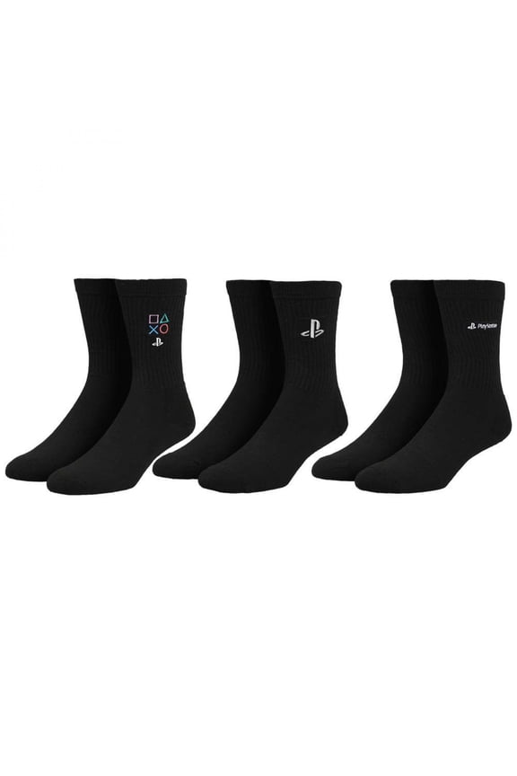 Sony PlayStation Embroidered Crew Socks 3-Pack