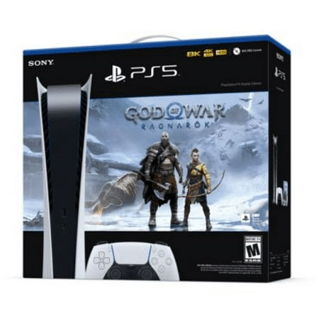 Sony PlayStation_PS5 Video Game Console (Digital Edition) with God of War (GOW) Ragnarök Bundle