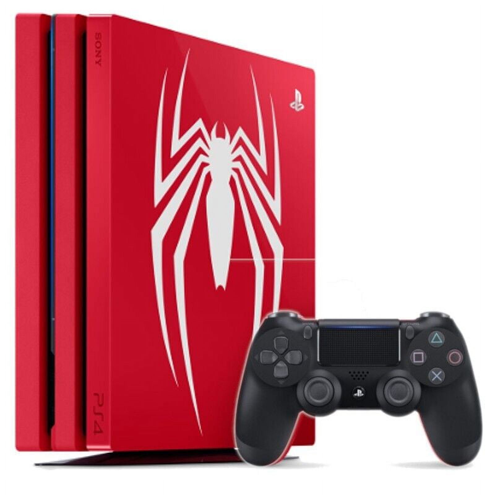 Sony Playstation 4 Pro Spiderman Red (1TB) + Free Controller (Refurbished) Very Good