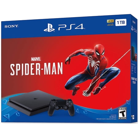 Sony PlayStation 4 Slim 1TB with Marvel's Spider-Man Bundle, Black