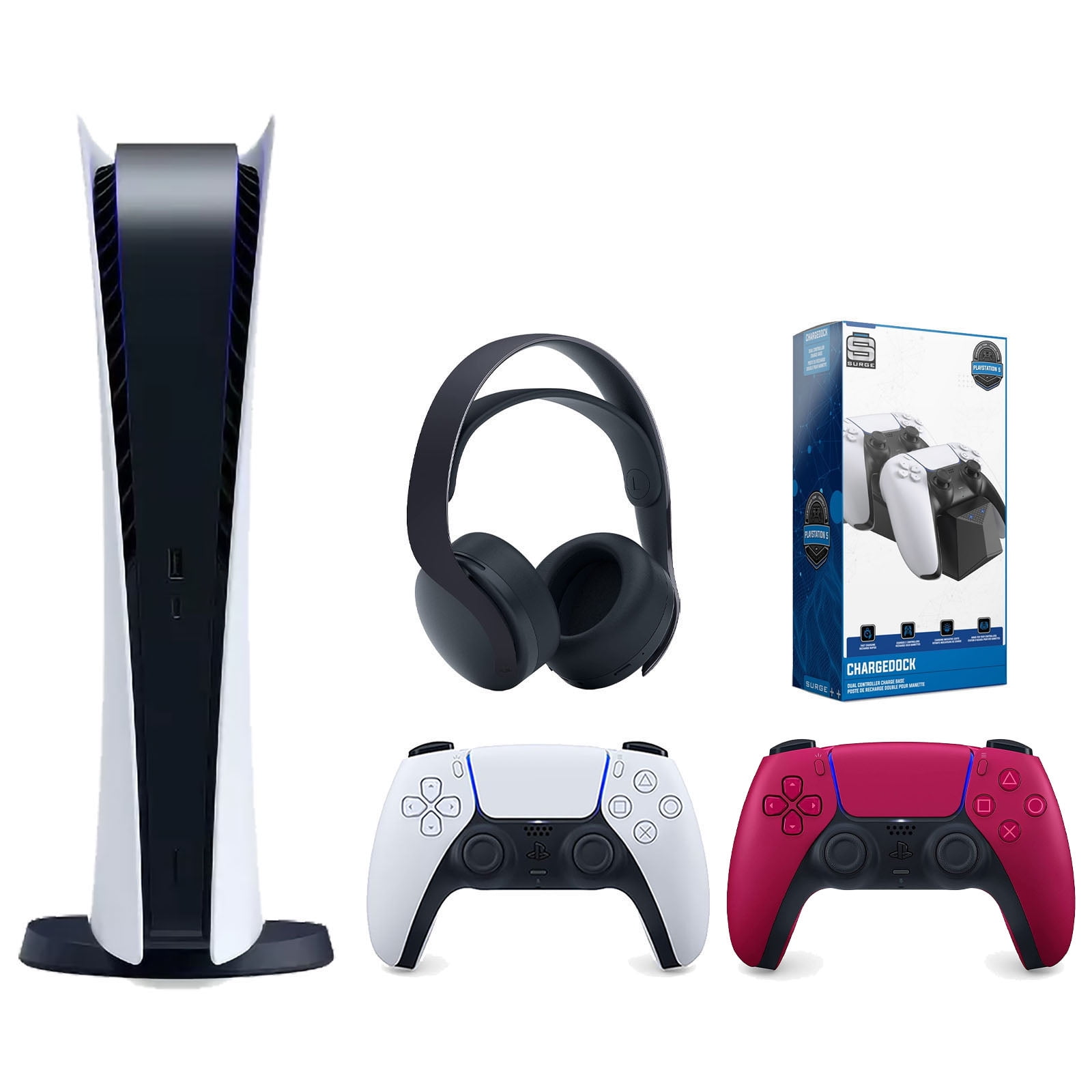Sony Playstation 5 Digital Version Console with Dual Charging Dock Station  Bundle freeshipping - Pro-Distributing