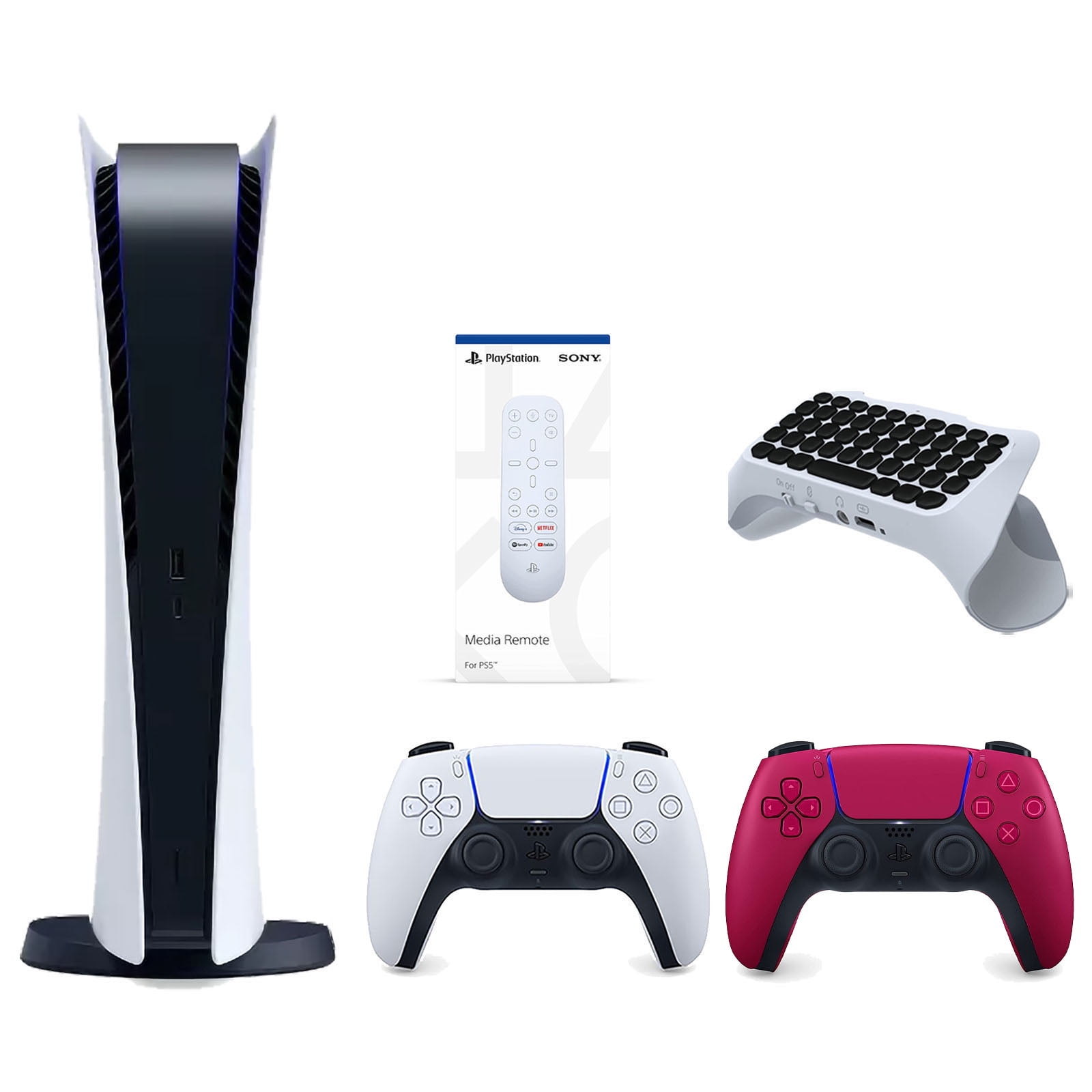 Sony Playstation 5 Digital Edition Console with Extra Red