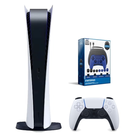 Sony Playstation 5 Digital Version Console (Japan Import) with Surge Pro Gamer Starter Pack 11-Piece Accessory Kit