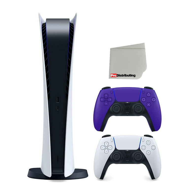 Sony Playstation 5 Digital Version (Sony PS5 Digital) with Extra Galactic  Purple Controller Bundle with Cleaning Cloth