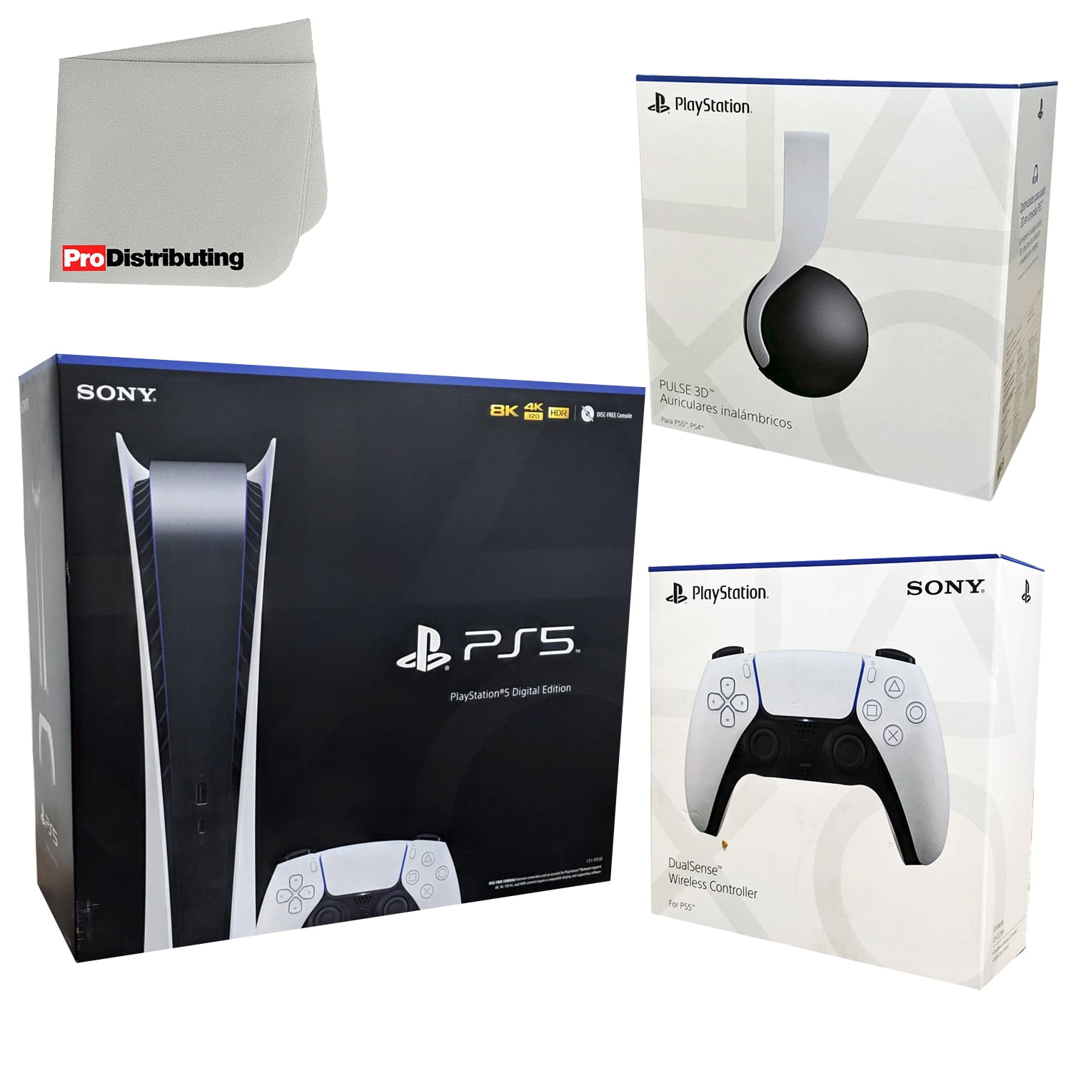 Pack PlayStation 5 Double Manettes + Casque PS5 Pulse 3D