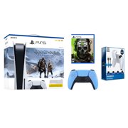 Sony Playstation 5 Disc Edition God of War Ragnarök Bundle with Extra Starlight Blue Controller, Call of Duty: Modern Warfare II and Surge Play and Charge Kit