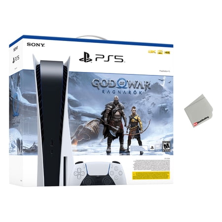 Sony Playstation 5 Disc Edition God of War Ragnarök Bundle with Microfiber Cleaning Cloth