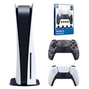Sony Playstation 5 Disc Edition with Extra Gray Camo Controller and FPS Grip Kit Bundle