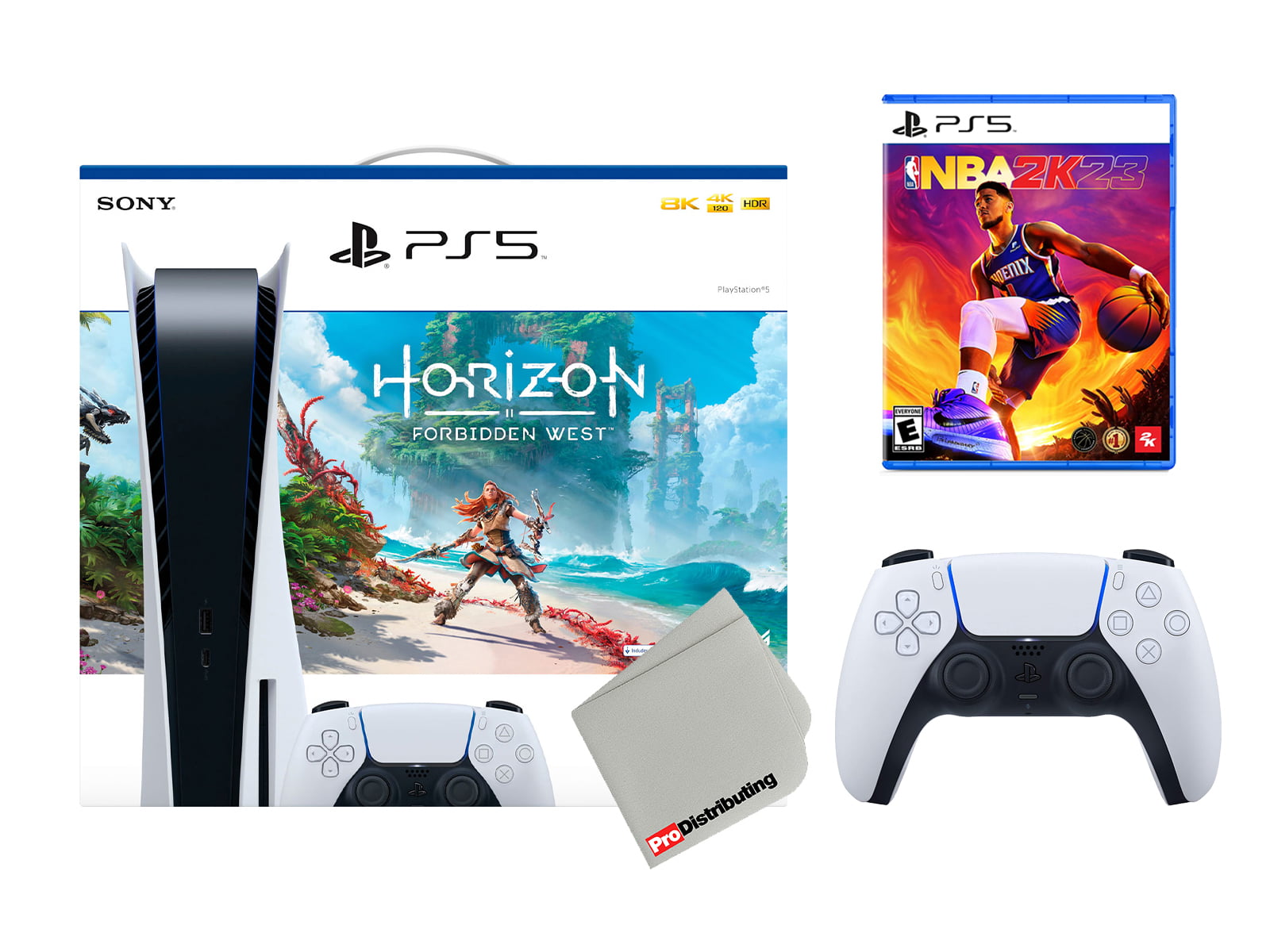 Sony Playstation 5 Disc Version with NBA 2K22 Standard Edition Bundle with  Microfiber Cleaning Cloth