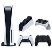 PlayStation 5 Disc Version Console with DualSense Charging Station, 2 Controllers, White