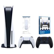 Sony Playstation 5 Disc Version Console with Extra Black Controller, Media Remote and Surge FPS Grip Kit With Precision Aiming Rings Bundle