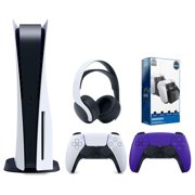 Sony PlayStation 5 Disc Version Console w/ Accessories Included, White & Galactic Purple