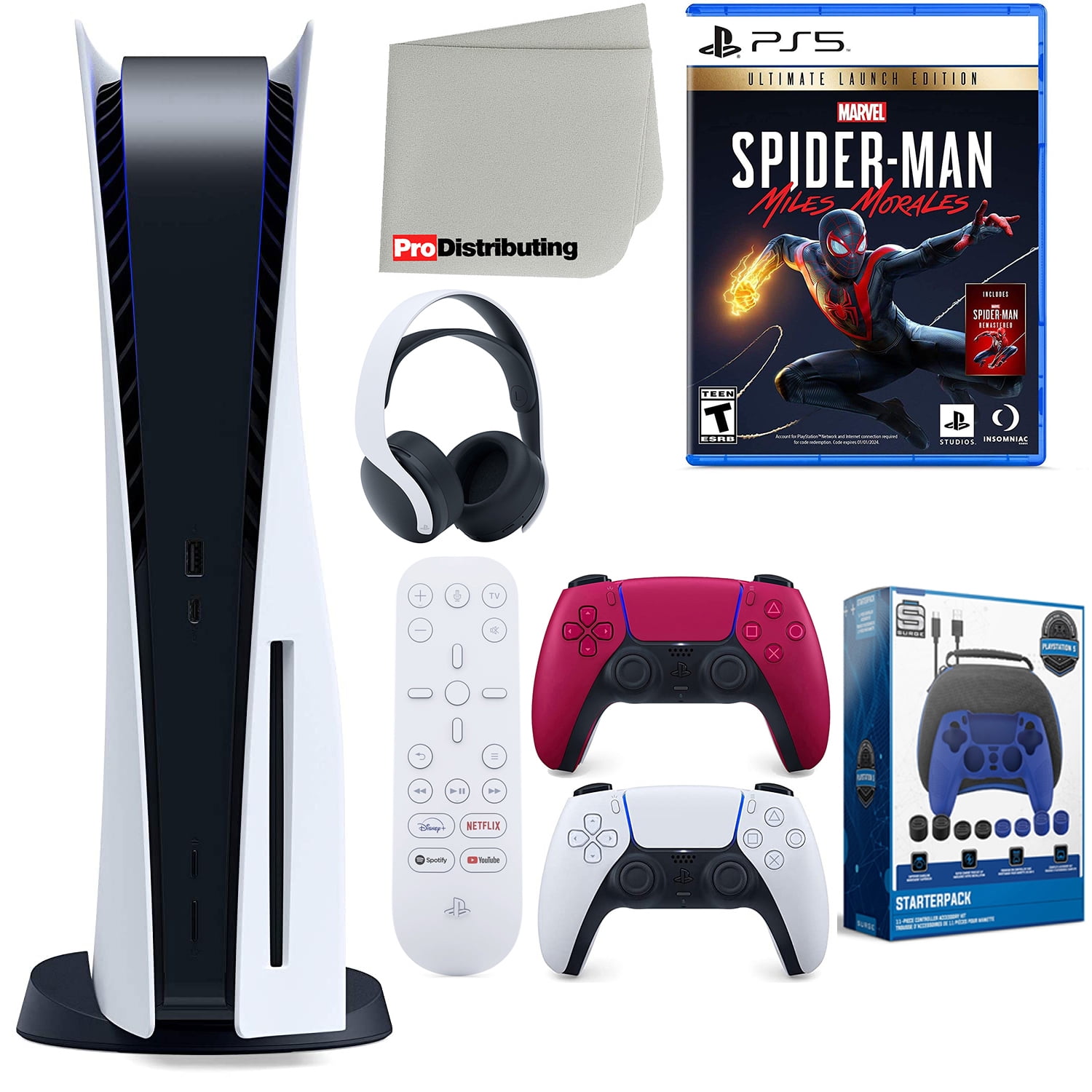 2023 New PlayStation 5 Disc Version PS5 Console with Wireless Controller &  Marvel's Spider-Man: Miles Morales Game 