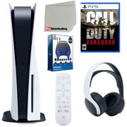 Sony Playstation 5 Disc Version (Sony PS5 Disc) with Headset, Media Remote, Call of Duty: Vanguard, Accessory Starter Kit and Microfiber Cleaning Cloth Bundle