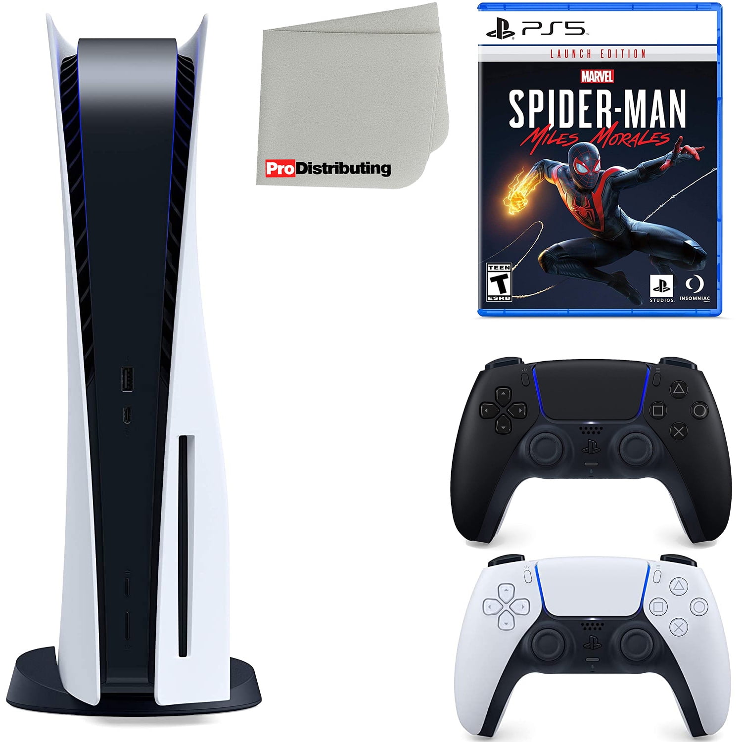 Sony Playstation 5 Disc Version (Sony PS5 Disc) with Midnight Black Extra Controller, Marvel’s Spider-Man: Miles Morales Launch Edition and Microfiber Sony Playstation 5 Disc Version (Sony PS5 Disc) with Midnight Black Extra Controller, Marvel’s Spider-Man: Miles Morales Launch Edition and Microfiber