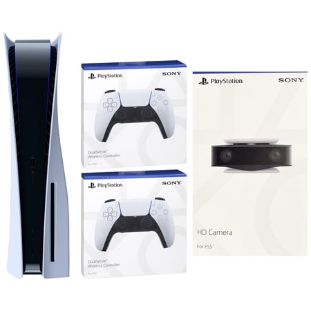 Sony Playstation 5 Disc Version with Extra DualSense Wireless Controller and HD Camera