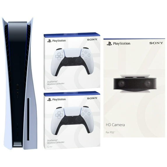 Sony Playstation 5 Disc Version with Extra DualSense Wireless Controller and HD Camera