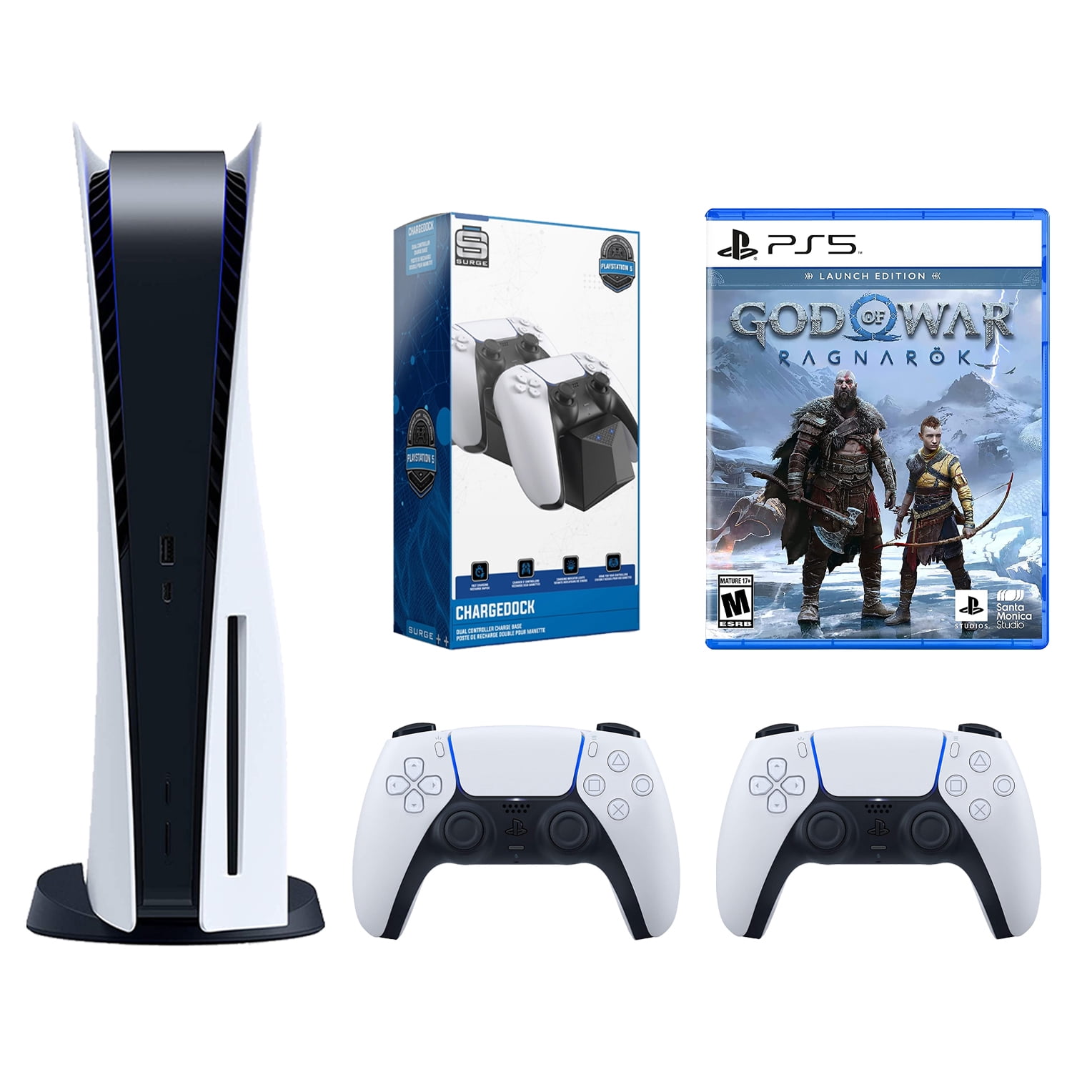 Sony PS5 Blu-Ray Edition Console God of War Ragnarök Bundle - White - IN  HAND