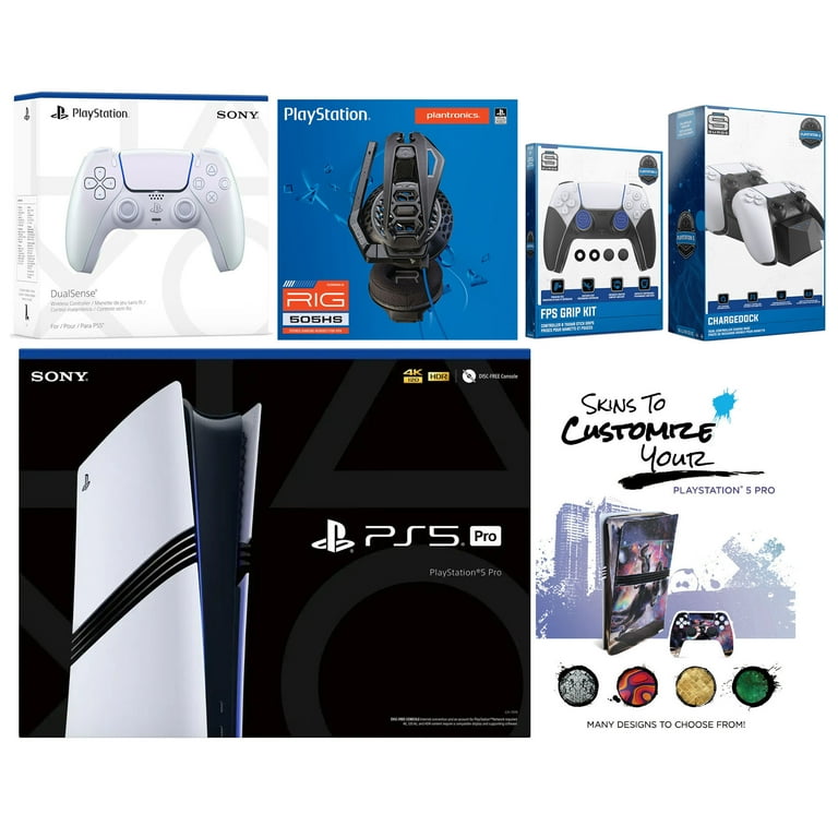 Sony Playstation 5 Pro Bundle with Extra Chroma Pearl Controller