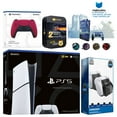 thumbnail image 1 of Sony Playstation 5 Slim Digital with Extra Cosmic Red Controller, Dual Charging Dock and MightySkins Decal Voucher Plus 2 Year CPS Extended Warranty, 1 of 4