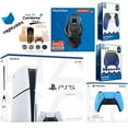thumbnail image 1 of Sony Playstation 5 Slim Disc Bundle with Extra Starlight Blue Controller, Plantronics Headset, Pro Gamer Kit, Trigger Kit and MightySkins Decal Voucher, 1 of 4