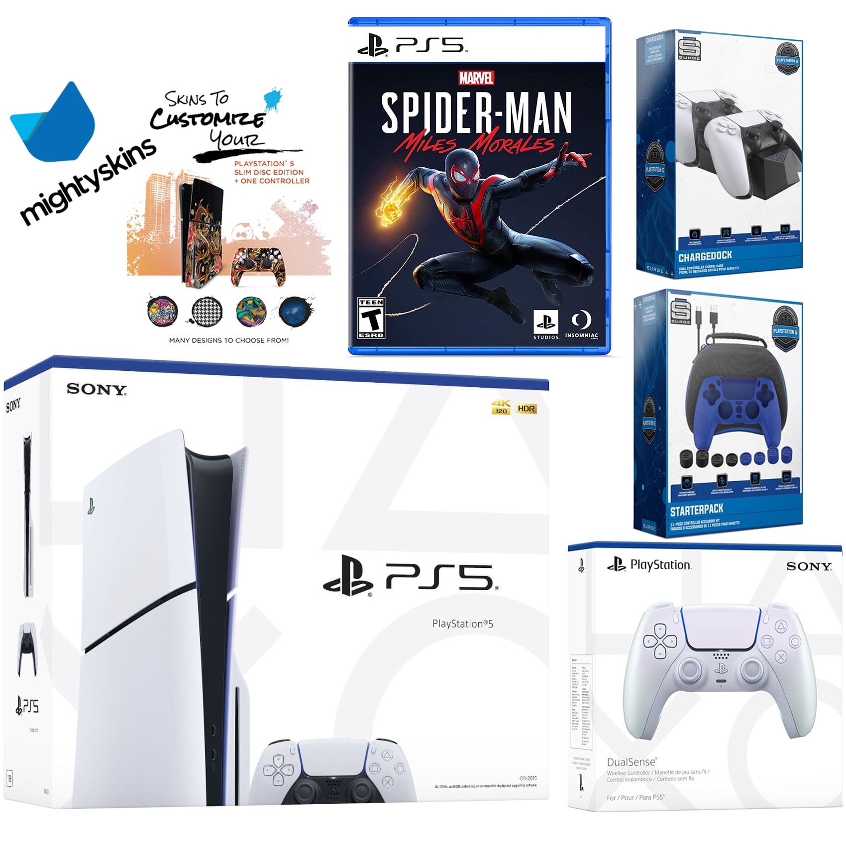 Sony Playstation 5 Slim Disc Bundle with Spider-Man: Miles Morales