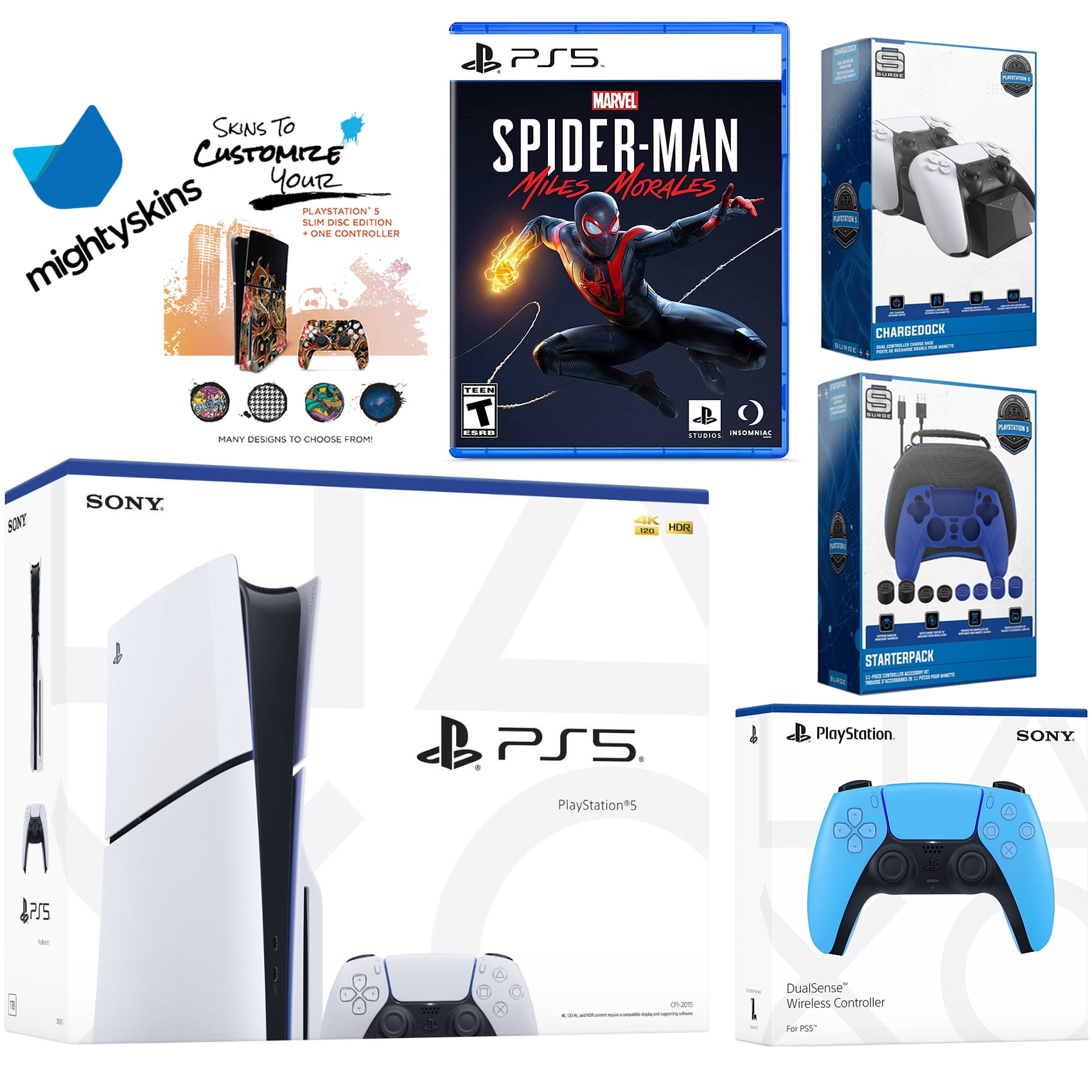 Sony Playstation 5 Slim Disc Bundle with Spider-Man: Miles Morales