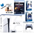 thumbnail image 1 of Sony Playstation 5 Slim Disc Bundle with Spider-Man: Miles Morales, Extra Sterling Silver Controller, Pro Gamer Kit, Trigger Kit and MightySkins Decal Voucher, 1 of 4