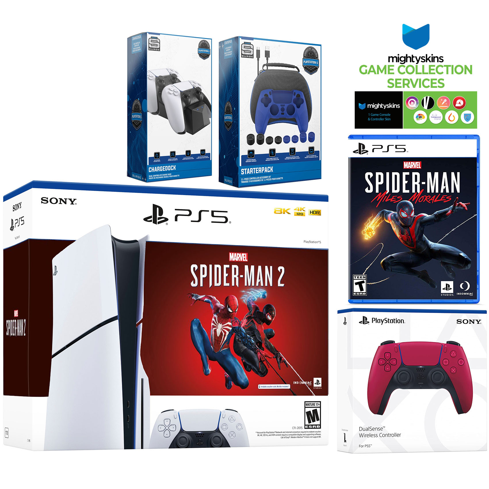 Sony Playstation 5 Slim Disc Marvel’s Spider-Man 2 Bundle with Spider ...