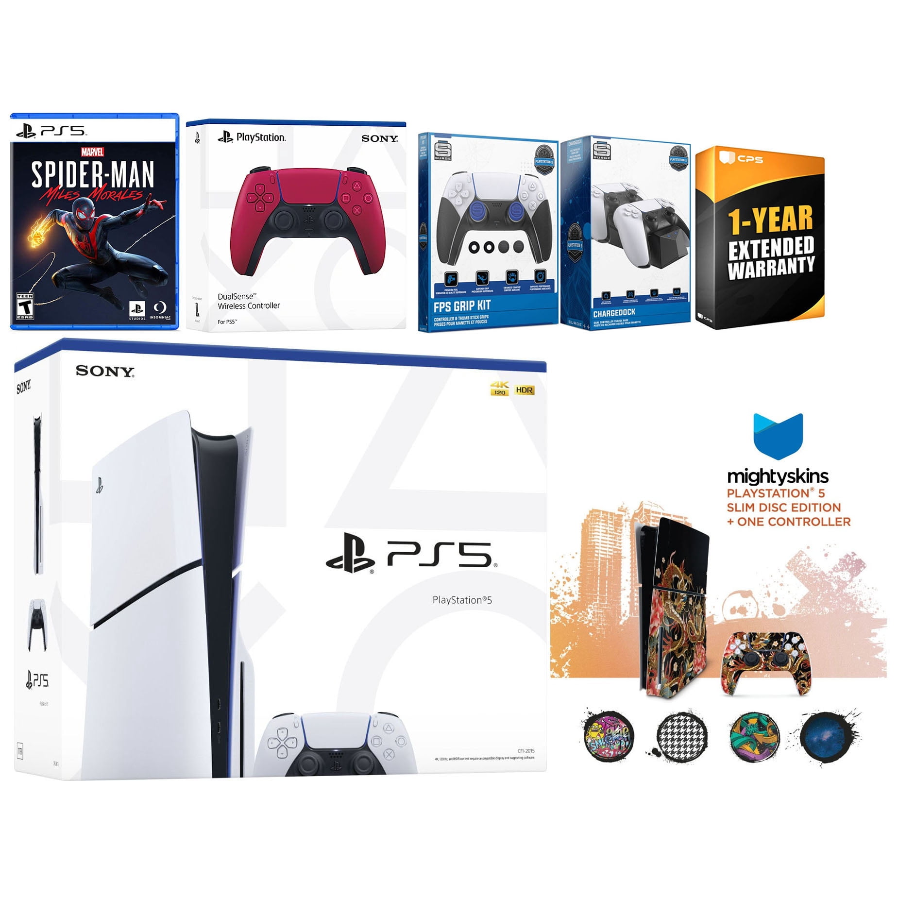 Sony Playstation 5 Slim Disc with Spider-Man: Miles Morales, Extra ...