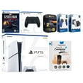 thumbnail image 1 of Sony Playstation 5 Slim Disc with Spider-Man: Miles Morales, Extra Midnight Black Controller, Trigger Stop Kit, Charge Dock and MightySkins Decal Voucher + 2 Year CPS Extended Warranty, 1 of 4
