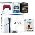 thumbnail image 1 of Sony Playstation 5 Slim Disc with Extra Cosmic Red Controller, FPS Grip Kit and MightySkins Decal Voucher Plus 2 Year CPS Extended Warranty, 1 of 4