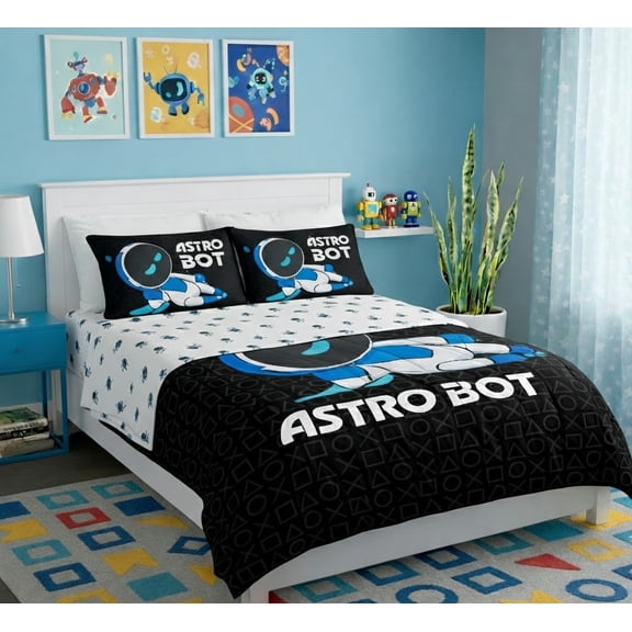 Sony Playstation Astro Bot Relax Astro Reversible Full Bed in a Bag Set 78 x 86 Inches