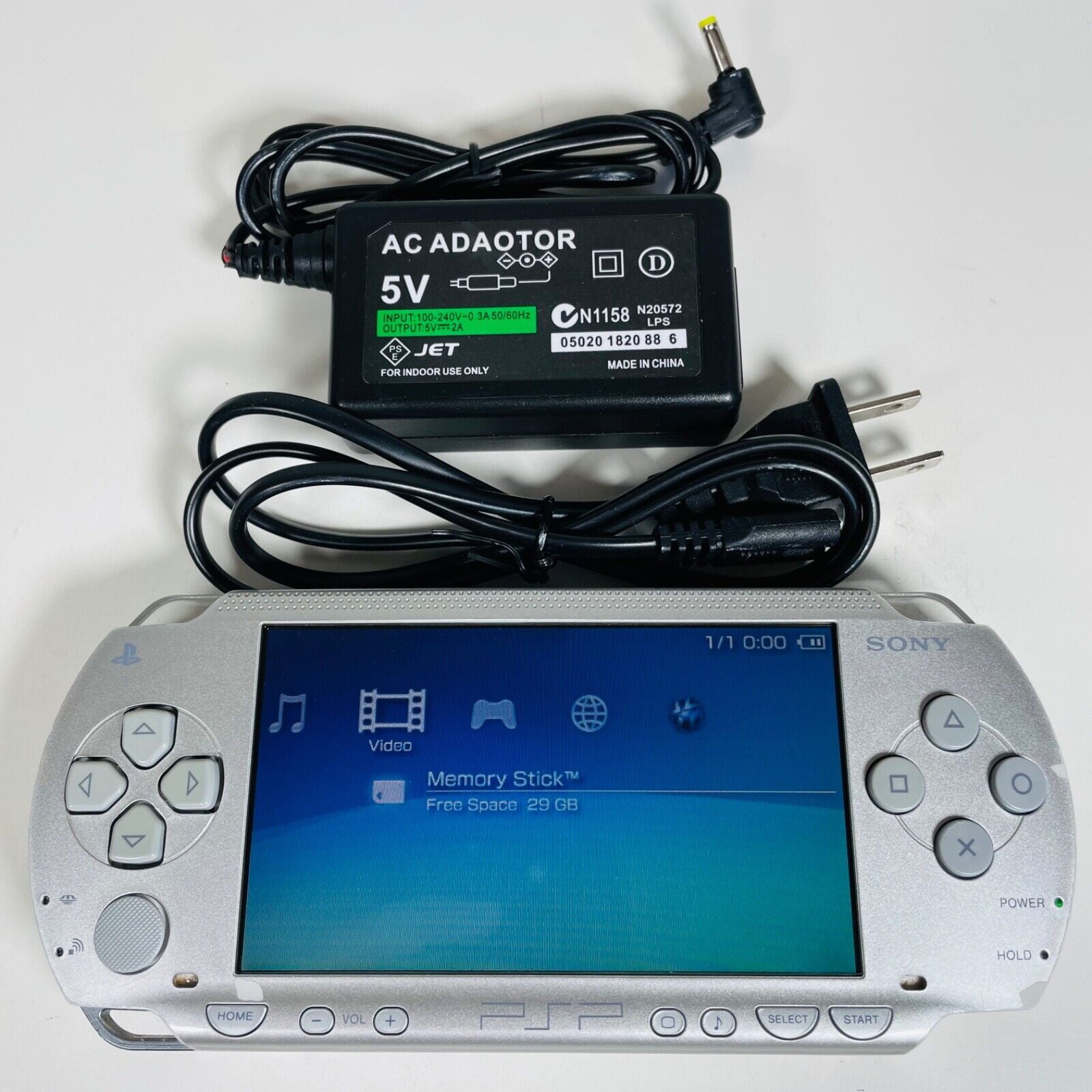 Sony Playstation Portable PSP 1000 Silver Used