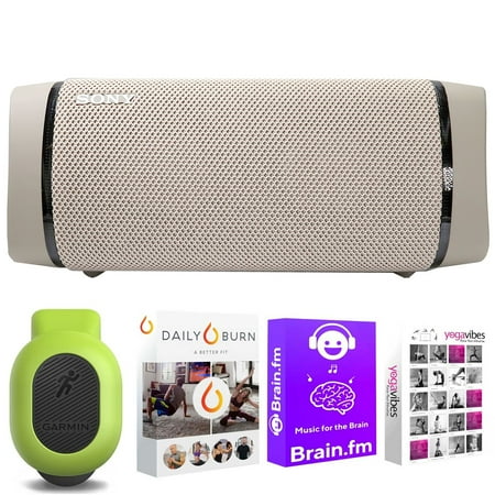 Sony Portable Bluetooth Speaker SRS-XB33 Taupe with Garmin Running Dynamics Pod and Software Bundle