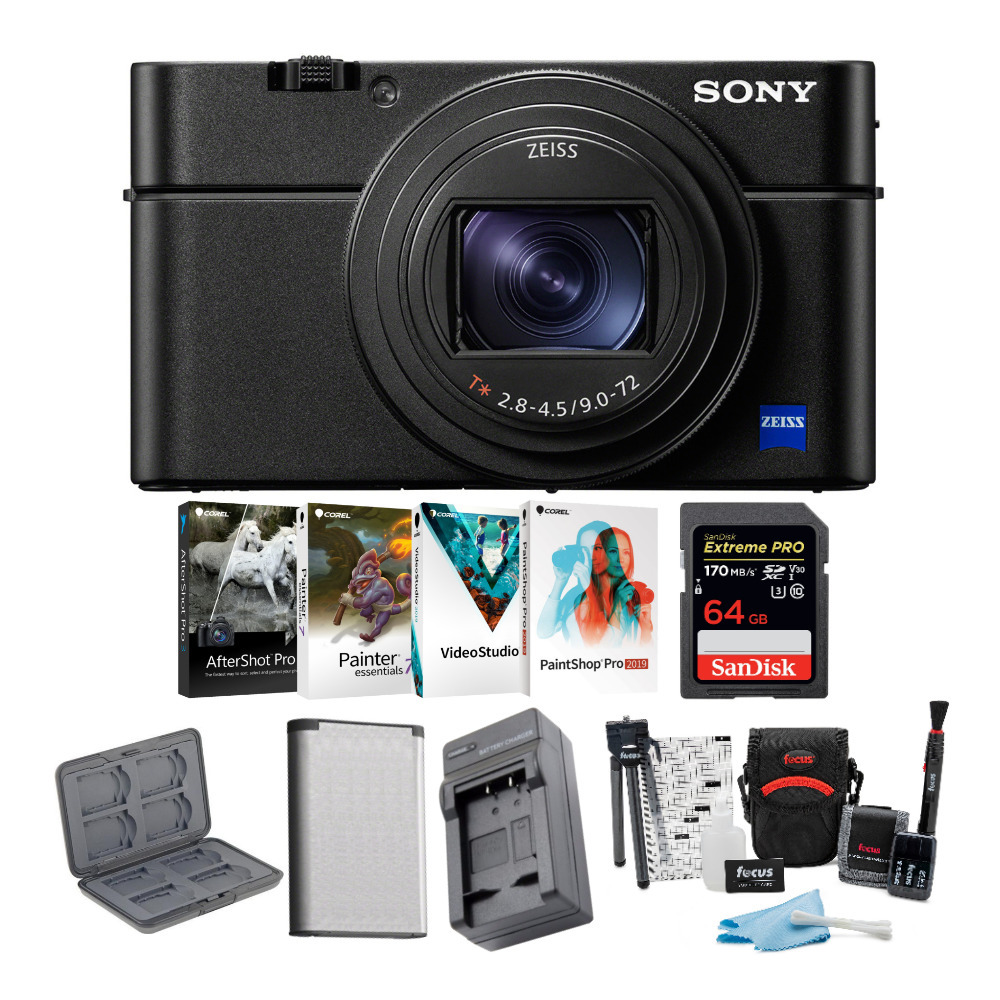 Sony RX100 VI 20.1 MP Premium Digital Camera with Photo Essentials Bundle - image 1 of 13