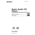 thumbnail image 1 of Instruction Manual ONLY for Sony SCD-XE670 Super Audio CD Player Owners Manual REPRINT, 1 of 1