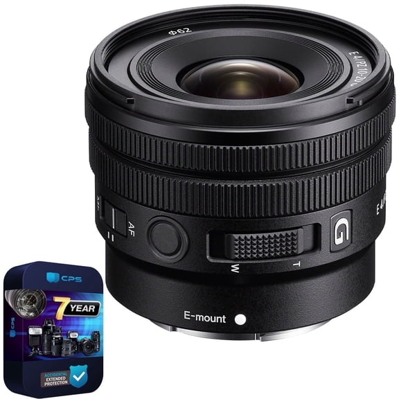 Sony SELP1020G E PZ 10-20mm F4 G APS-C Constant-Aperture Power Zoom G Lens Bundle with 7 Year CPS Enhanced Protection Plan
