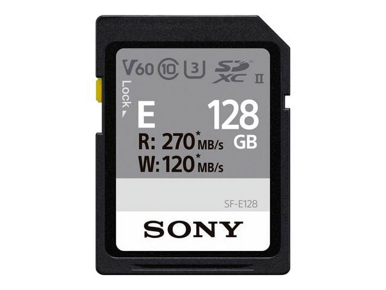 Sony SF-E Series SF-E128 - Flash memory card - 128 GB - UHS-II U3 / Class10 - SDXC UHS-II