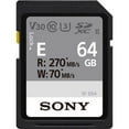 thumbnail image 1 of Sony SF-E Series SF-E64 - Flash memory card - 64 GB - Video Class V30 / UHS Class 3 / Class10 - SDXC UHS-II, 1 of 2