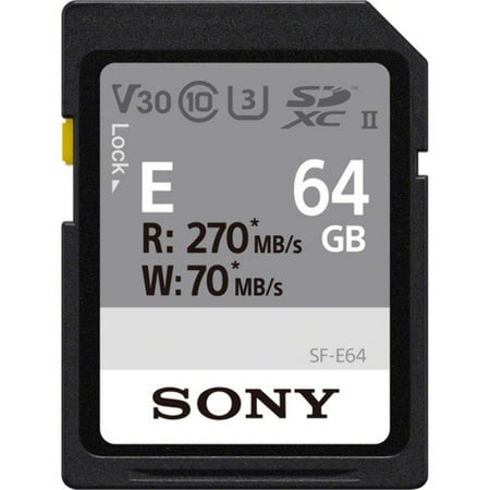 Sony SFE64/T1 Uhsii E 64gb C10 U3 R270 W70 V30