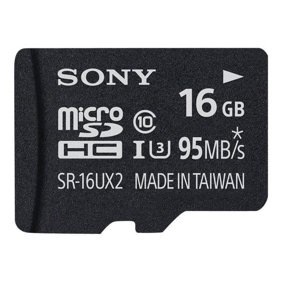Sony SR-16UXA 16 GB microSDHC - Class 10/UHS-I (U1) 95 MB/s Read - 50 MB/s Write