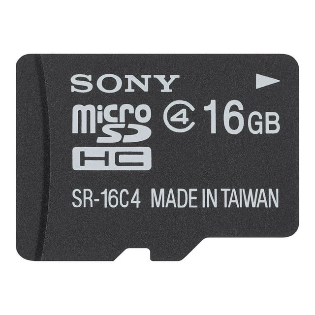 Sony SR16A4 - Flash memory card (microSDHC to SD adapter included) - 16 GB - Class 4 - microSDHC - for Action Cam-HDR-AS10, AS15; Cyber-shot DSC-HX10, HX200; Handycam HDR-CX740; XPERIA ZR