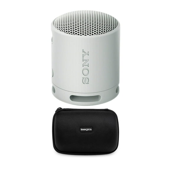 Sony SRS-XB100 Wireless Bluetooth Portable Speaker (Gray) with Case Bundle
