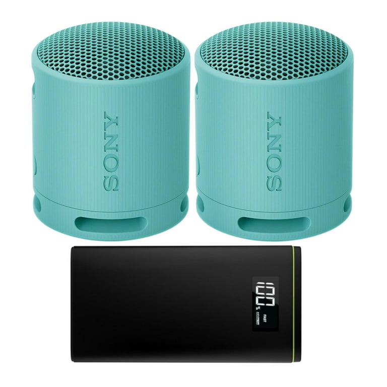 Bluetooth Sony Speaker Travel 2-Speakers) (Blue, Wireless SRS-XB100 Portable