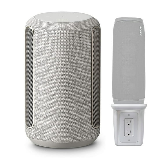 Sony SRSRA3000/H Wi-Fi Enabled 360 Reality Audio Wireless Speaker (Gray) with Outlet Wall Shelf)