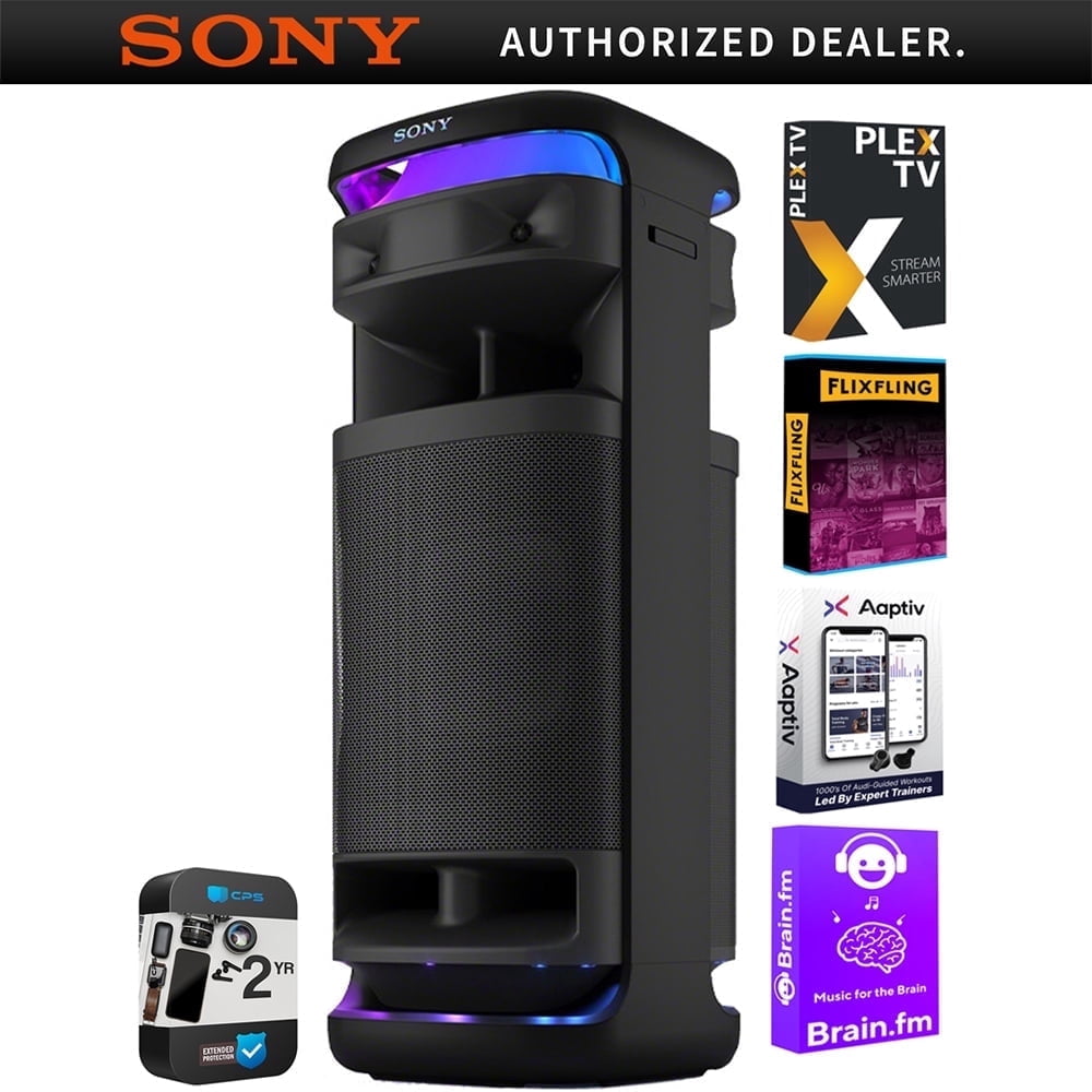 Sony SRSULT1000 X-Series Wireless Portable Bluetooth Karaoke Party Speaker Bundle with Tech Smart USA Audio Entertainment Essentials Bundle+ 2 YR CPS Enhanced Protection Pack|Official Sony USA Dealer