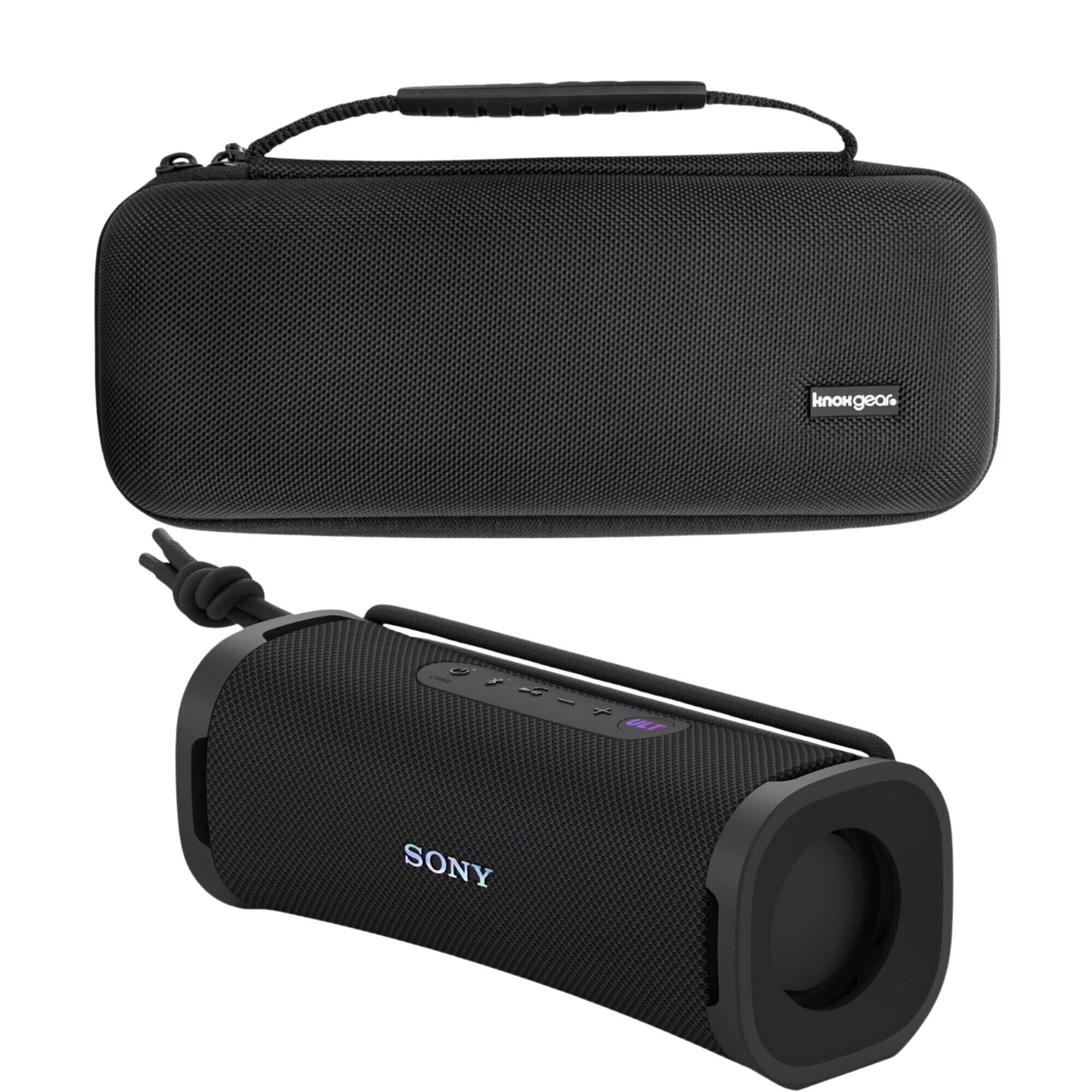 Sony SRSULT10B ULT FIELD Series Speaker (Black) Bundle with Hardshell Travel and Protective Case for Bluetooth Speakers (2 Items)