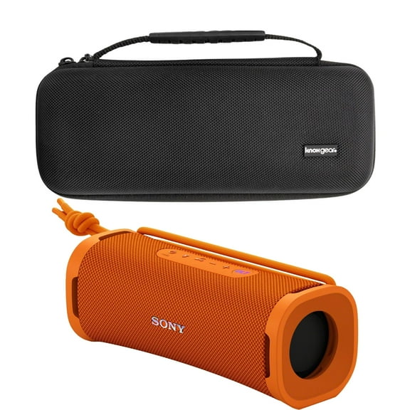 Sony SRSULT10D ULT FIELD Series Speaker (Orange) Bundle with Hardshell Travel and Protective Case for Bluetooth Speakers (2 Items)