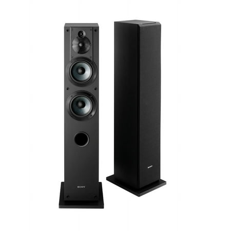 Sony - Core Series Dual 5" 3-Way Floorstanding Speaker (Each) - Black
